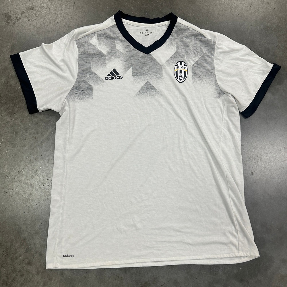 Adidas Juventus FC Stadium Training Jersey White Grey Climalite Mens XL